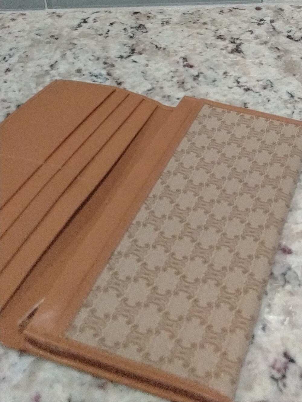 Vintage Celine Triomphe Canvas Long Wallet with Tan Trim - Picture 14 of 16